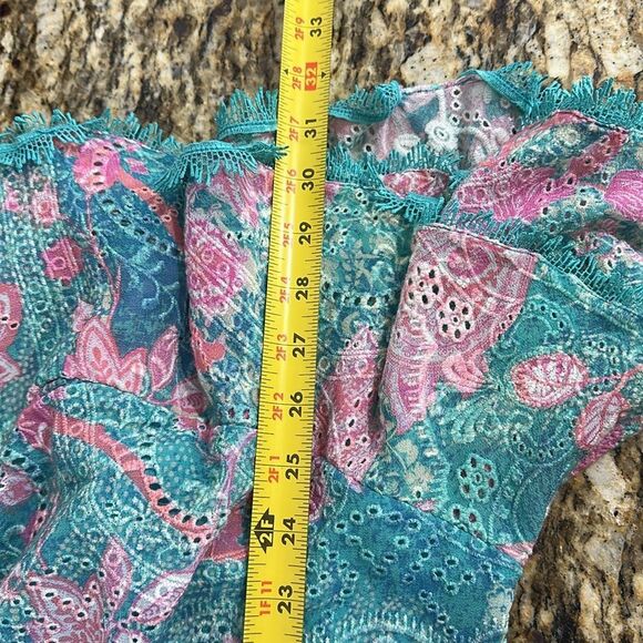 HEMANT & NANDITA Kefi One Shoulder Mini Dress in
Cyan Size S - Picture 13 of 13